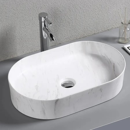 Раковина-чаша Ceruttispa 50 CR0055B MMW1 СТ9540 Белый матовый мрамор 