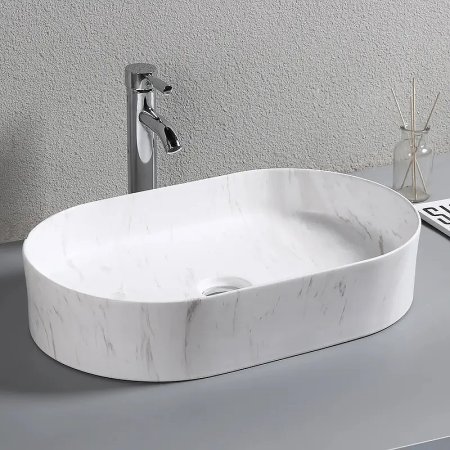 Раковина-чаша Ceruttispa 50 CR0055B MMW1 СТ9540 Белый матовый мрамор 