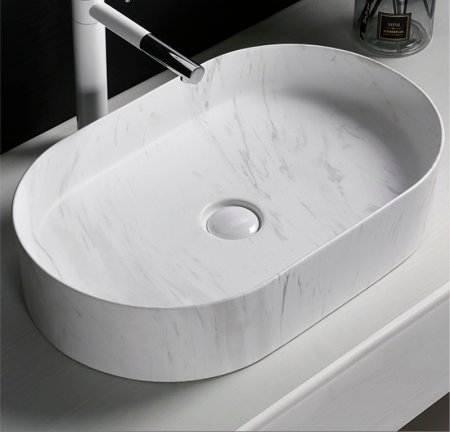 Раковина-чаша Ceruttispa 50 CR0055B MMW1 СТ9540 Белый матовый мрамор 