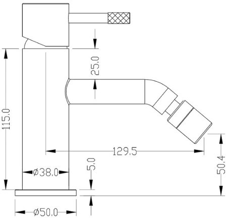 Смеситель для биде Boheme Uno 466-MW Белый матовый 
