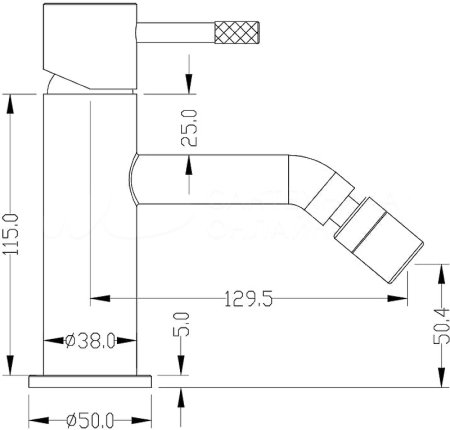 Смеситель для биде Boheme Uno 466-MW Белый матовый 
