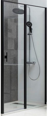 Душевая дверь Allen Brau Priority 120 3.31009.BBA профиль Черный брашированный стекло прозрачное 