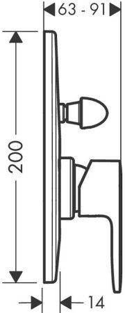 Смеситель для душа Hansgrohe Vernis Blend 71449670 Черный матовый 