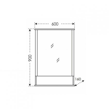 Зеркало-шкаф Санта Вегас 60 