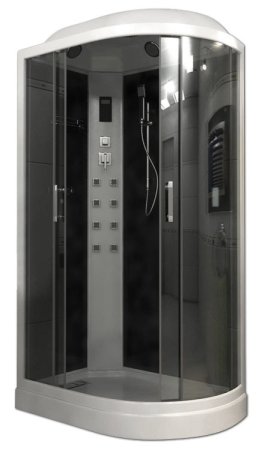 Душевая кабина Bas Кариба (черная стенка, тонированное стекло) 