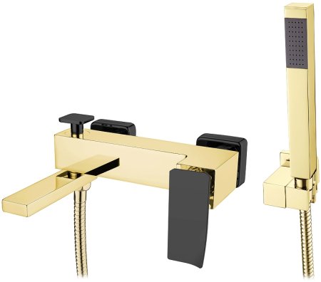 Смеситель для ванны Boheme Q 143-GB.2 Золото Черный 