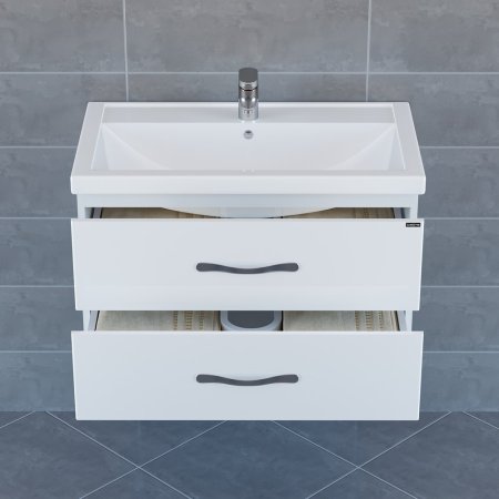 Тумба Санта Виктория 80 подвесная с умывальником Фостер 80 