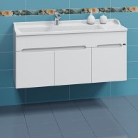 Тумба Санта Лондон 120 подвесная с умывальником Сириус 120