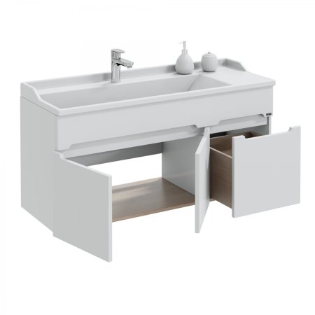 Тумба Санта Лондон 120 подвесная с умывальником Сириус 120 