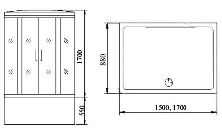 Душевой бокс Timo Standart T-1170 